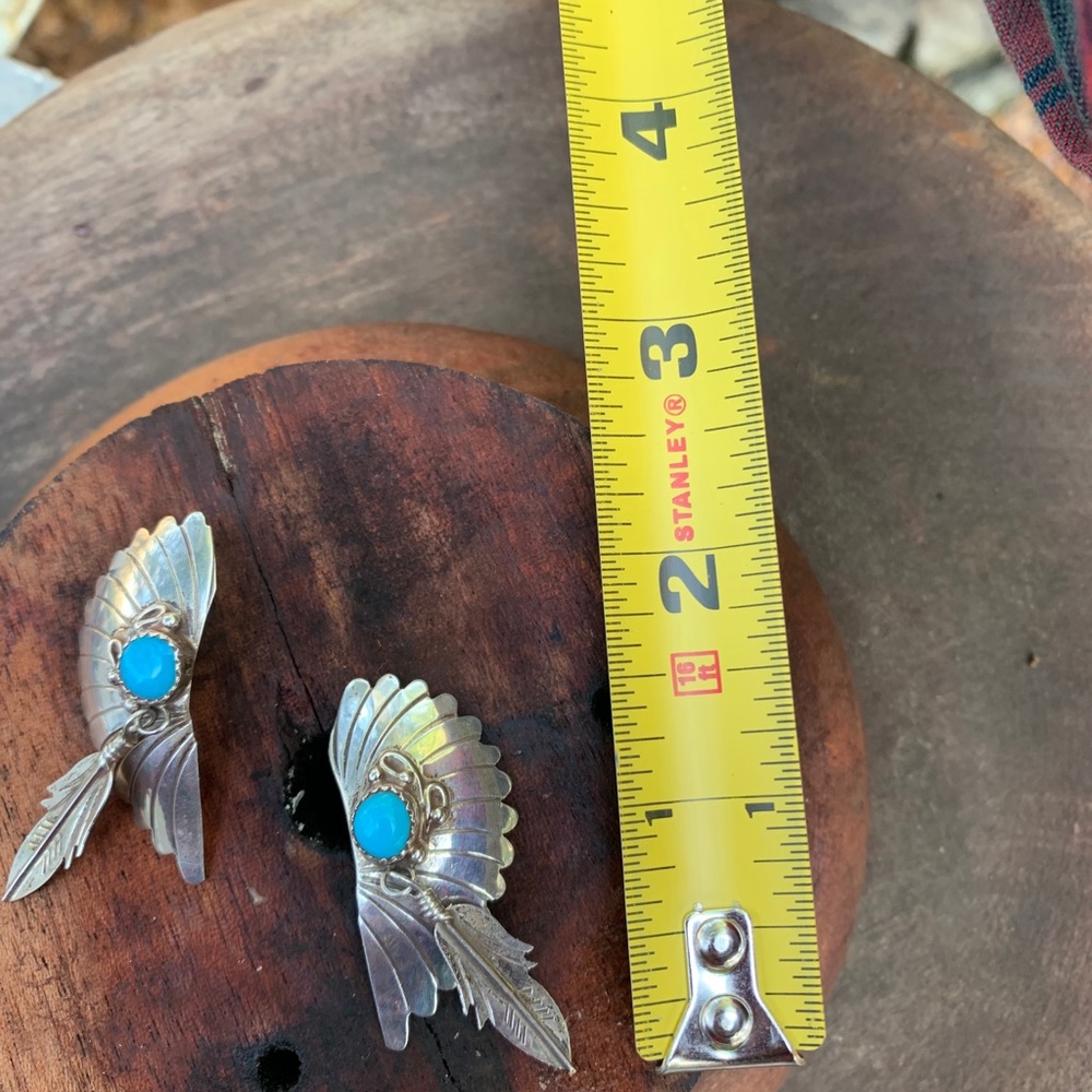SOLD VINTAGE Randall Tom Navajo Dine’ Earrings - Picture 5 of 10